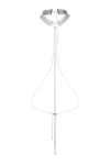 Collier en chainettes métalliques argentées Collier en chainettes métalliques argentées