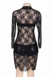 Robe sexy noire avec top et tanga Robe sexy noire avec top et tanga
