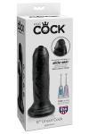 Gode noir 17,5 cm avec prépuce - King Cock Gode noir 17,5 cm avec prépuce - King Cock