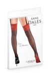 Bas couture Carmen noir et rouge - Anne d'Alès Bas couture Carmen noir et rouge - Anne d'Alès