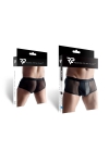 Boxer noir wetlook et mesh - Regnes Boxer noir wetlook et mesh - Regnes