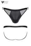 Jock strap noir wetlook et résille - Regnes Jock strap noir wetlook et résille - Regnes