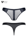 String noir wetlook et mesh - Regnes String noir wetlook et mesh - Regnes