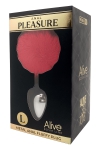 Plug métal Fluffy L rouge - Alive Plug métal Fluffy L rouge - Alive